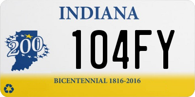 IN license plate 104FY