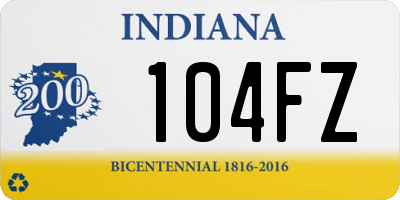 IN license plate 104FZ