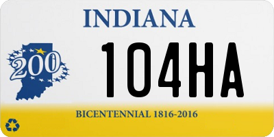 IN license plate 104HA