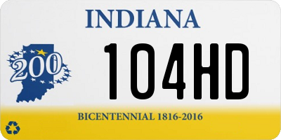 IN license plate 104HD