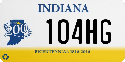 IN license plate 104HG