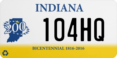 IN license plate 104HQ
