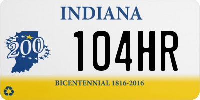 IN license plate 104HR