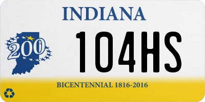 IN license plate 104HS
