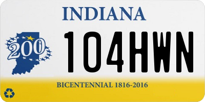 IN license plate 104HWN