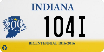 IN license plate 104I