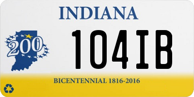IN license plate 104IB