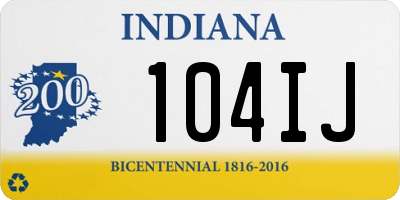 IN license plate 104IJ