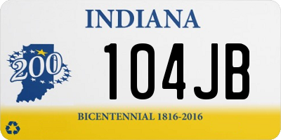 IN license plate 104JB
