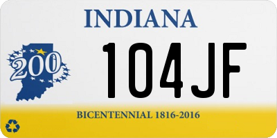 IN license plate 104JF