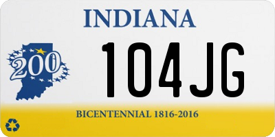 IN license plate 104JG