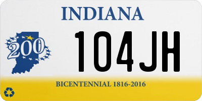 IN license plate 104JH