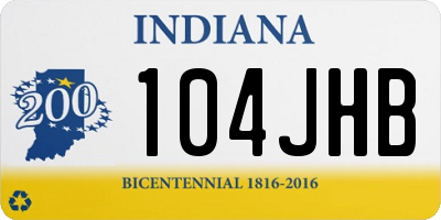 IN license plate 104JHB