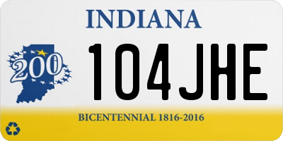 IN license plate 104JHE