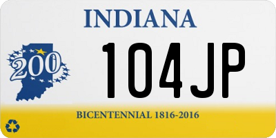 IN license plate 104JP