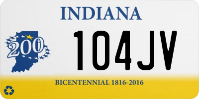 IN license plate 104JV