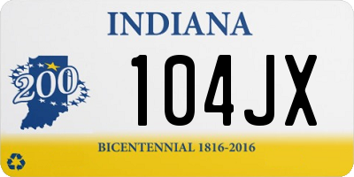 IN license plate 104JX