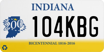 IN license plate 104KBG