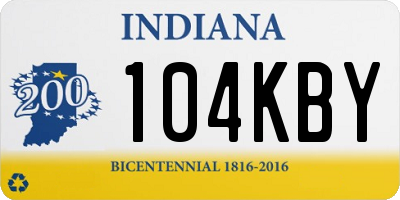 IN license plate 104KBY