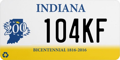 IN license plate 104KF