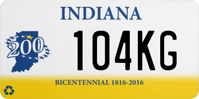 IN license plate 104KG