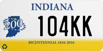IN license plate 104KK