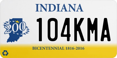 IN license plate 104KMA