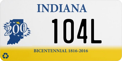 IN license plate 104L