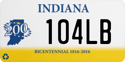 IN license plate 104LB