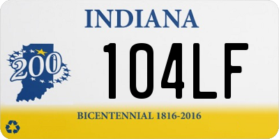 IN license plate 104LF
