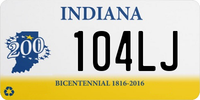 IN license plate 104LJ