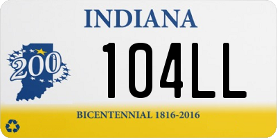 IN license plate 104LL
