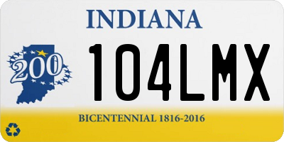 IN license plate 104LMX