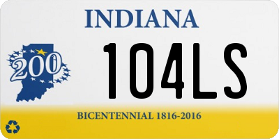 IN license plate 104LS