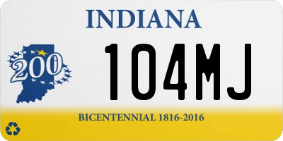 IN license plate 104MJ