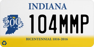 IN license plate 104MMP