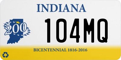 IN license plate 104MQ