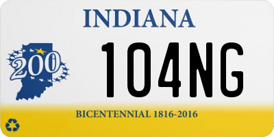 IN license plate 104NG
