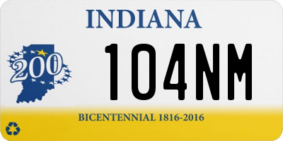 IN license plate 104NM