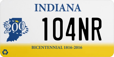 IN license plate 104NR