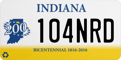 IN license plate 104NRD