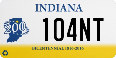 IN license plate 104NT
