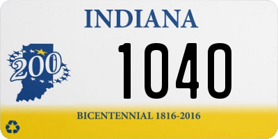 IN license plate 104O