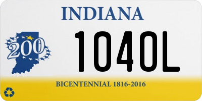 IN license plate 104OL