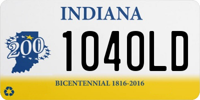 IN license plate 104OLD
