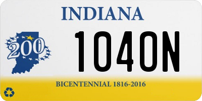 IN license plate 104ON