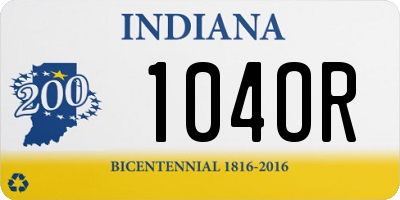 IN license plate 104OR