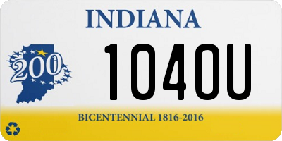 IN license plate 104OU