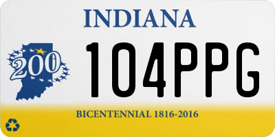 IN license plate 104PPG