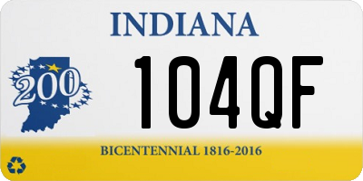 IN license plate 104QF